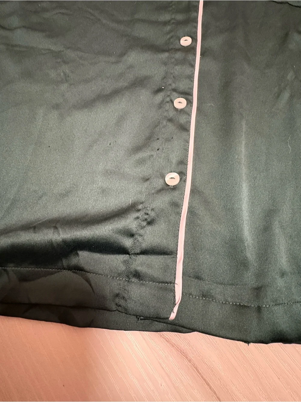 Victoria's Secret Green Satin Top with Fox Embroidery | Size XL | Cottagecore